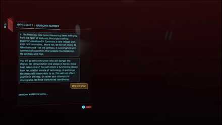 Cyberpunk - mysterious sender