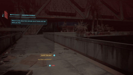 Cyberpunk 2077 - Read the Message from the Unknown Sender