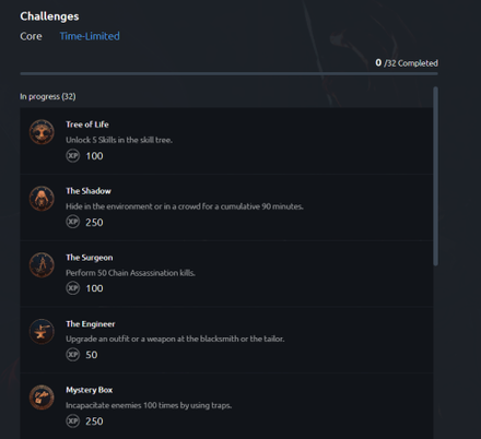 AC Mirage - Core and Time-Limited Challenges