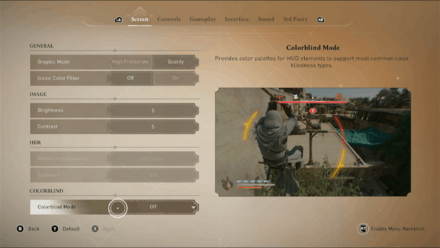 AC Mirage - Colorblind Mode