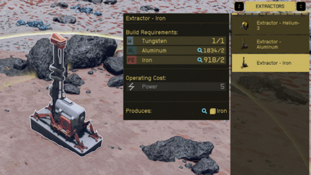 Starfield - Build Iron and Aluminum Extractors