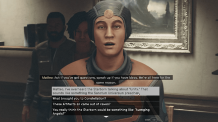 Starfield - Talk to Matteo About the Unity