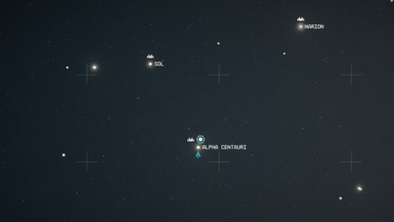 Starfield - Alpha Centauri System Map View