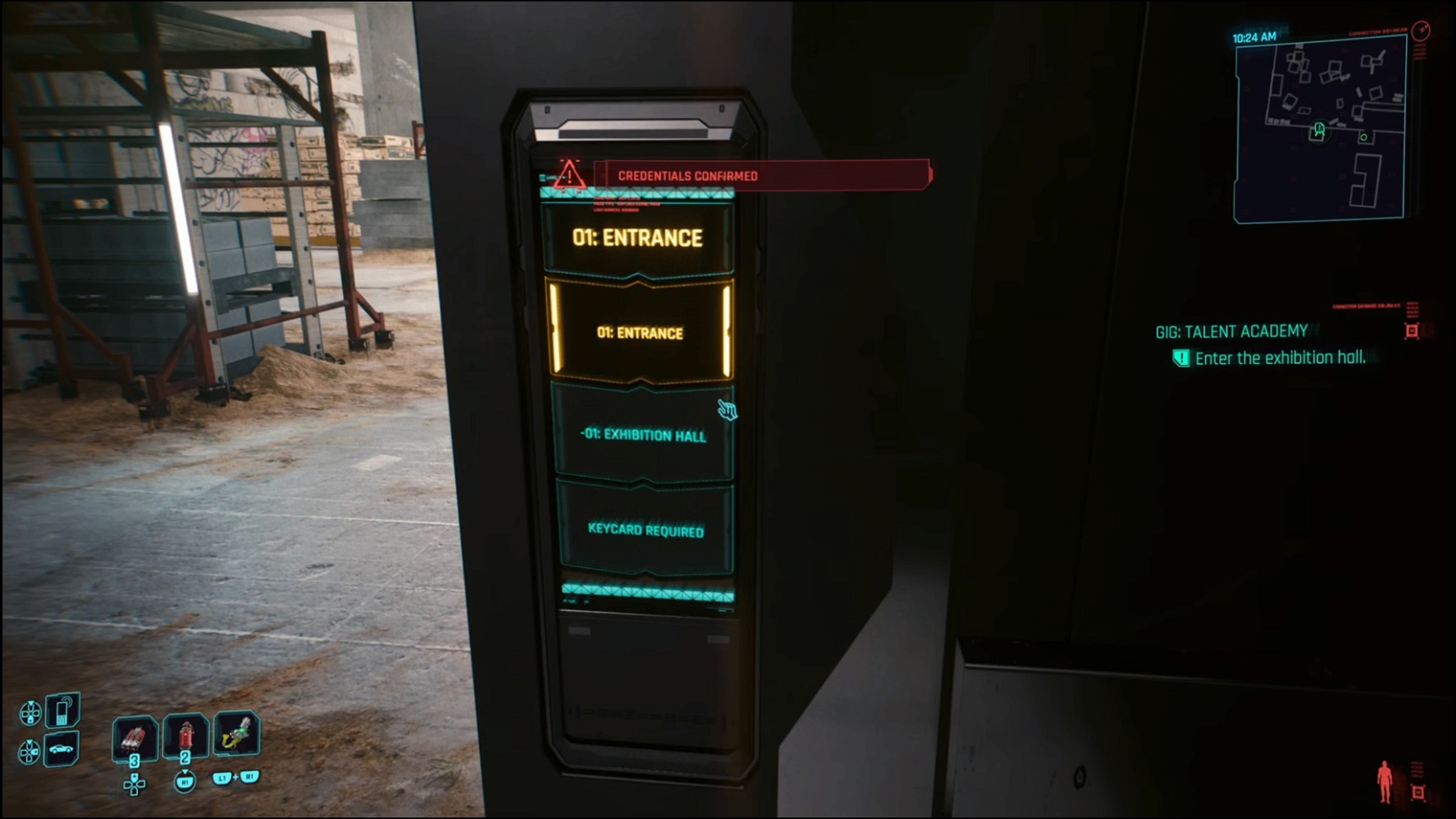 Cyberpunk - elevator to the Exhibition Room