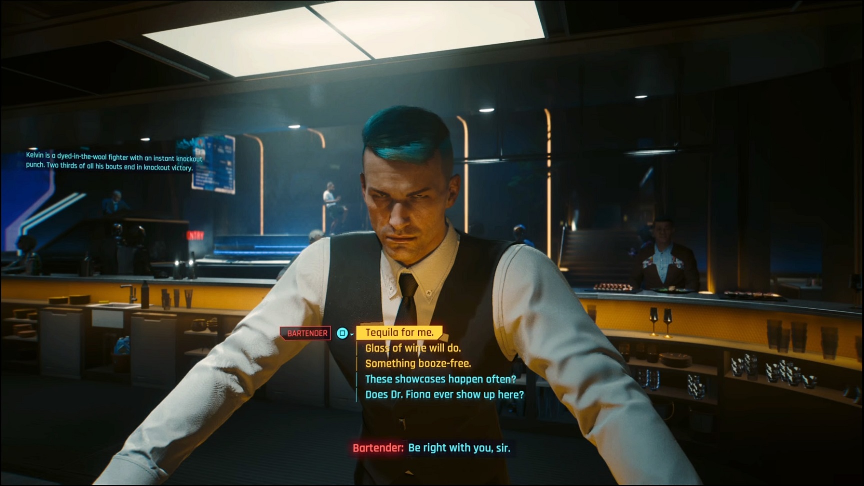 Cyberpunk - talking to the bartender