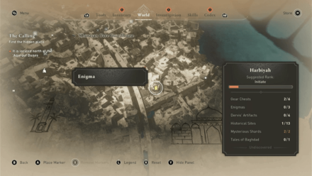 A Holy Hoard Starting Location Map View