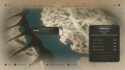 Left Behind Treasure Location Map View,