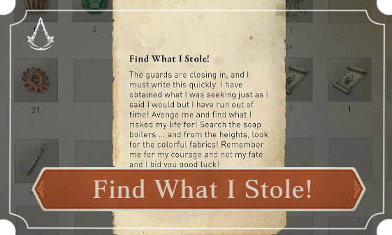 AC Mirage Find What I Stole