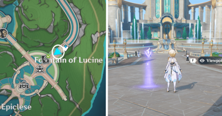 Genshin - Viewpoint in Fountain of Lucine