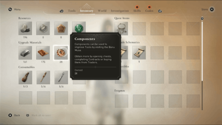 AC Mirage - Materials for Unlocking Tool Tiers
