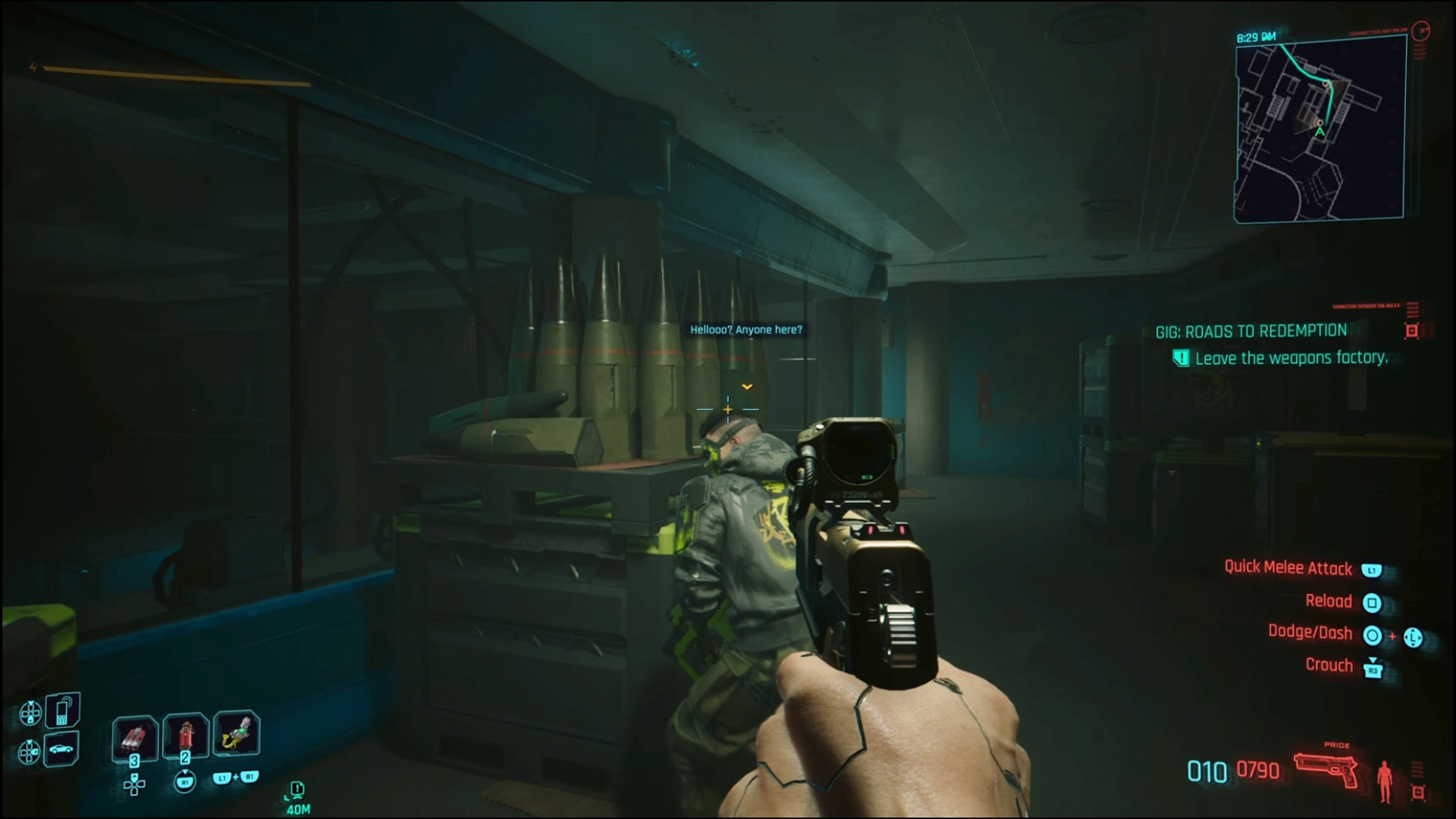 Cyberpunk - escaping the weapons factory