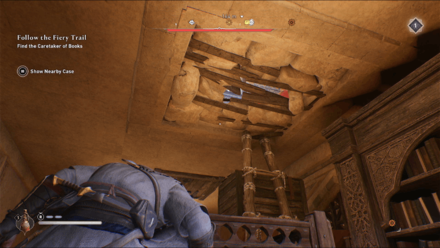 AC Mirage -  Use Fire Pot to Destroy Cracked Rock Walls and Floors