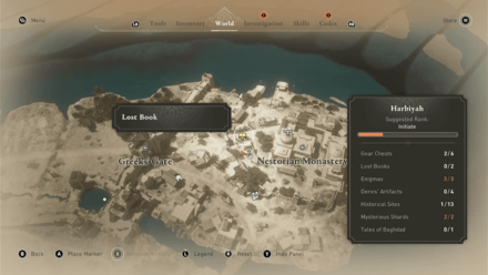 AC Mirage Nestorian Monastery Map