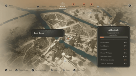 AC Mirage Observatory Lost Book Map