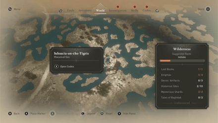 AC Mirage Seleucia-on-the-Tigris Lost Book Map Location