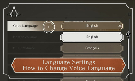 AC Mirage - Language Settings How to Change Voice Language