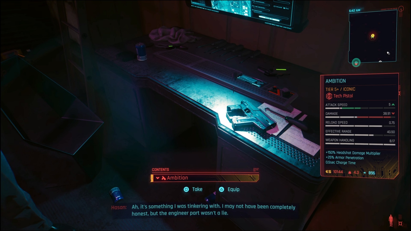 Cyberpunk - receive Ambition from Hasan