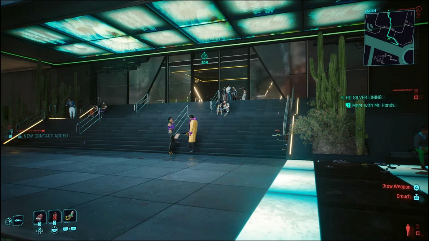 Cyberpunk - entering Heavy Hearts club