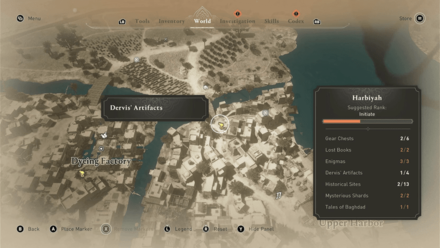 AC Mirage Dervis Artifact Harbiyah Khuld Map Location