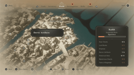 AC Mirage Dervis Artifact Karkh Sharqiyah Map Location