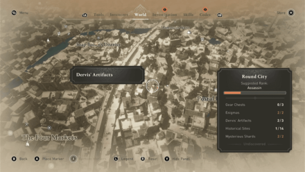 AC Mirage Dervis Artifact Round City Administrative District Map Location