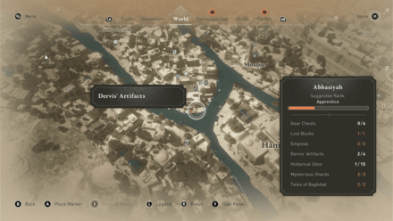 AC Mirage Dervis Artifact Abbasiyah Yasiriyah Map Location