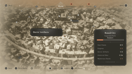 AC Mirage Dervis Artifact Round City Residential District Map Location