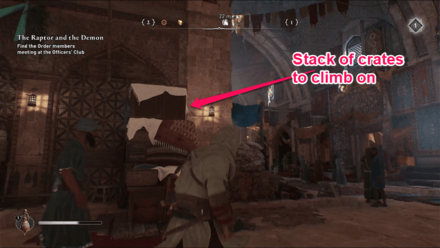 AC Mirage - Climb the Stack of Crates to Reach the Second Floor