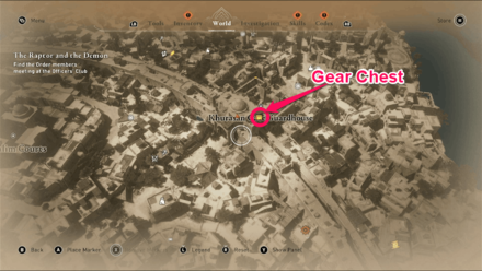 AC Mirage - Khurasan Gate Guardhouse Gear Chest Map