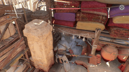 AC Mirage - Crawl Into the Small Opening to Reach the Gear Chest