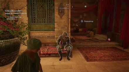 Sit on the bench outside