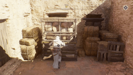 AC Mirage - Pull Back the Shelf to Reveal the Entrance of the Gear Chest Location