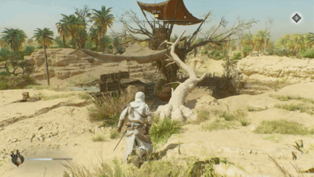 AC Mirage - Climb the White Fallen Tree to Reach the Treehouse