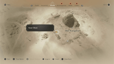AC Mirage - Dur-Kurigalzu Gear Chest Location Map