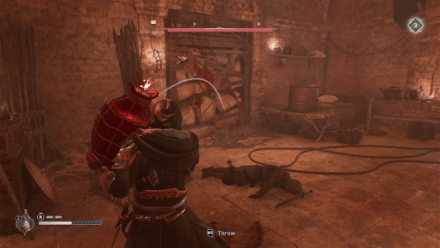 AC Mirage - Throw the Fire Pot at the Rock Wall