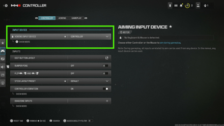 Modern Warfare 3 - Change to Mouse and Keyboard