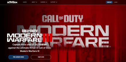 Modern Warfare 3 - Activision Website