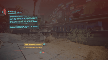 Cyberpunk 2077 Phantom Liberty - Reply to Ashlay