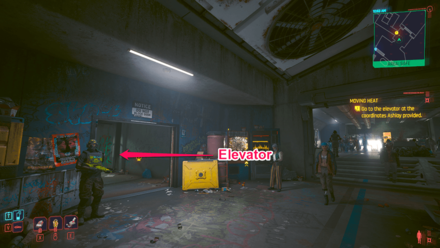 Cyberpunk 2077 Phantom Liberty - Head to the Elevator