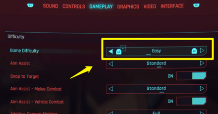 Cyperpunk 2077 Phantom Liberty - Change Difficulty Settings