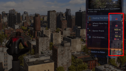 Spider-Man 2 - Mission Menu
