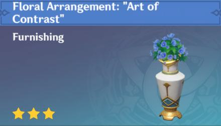 Genshin Impact - How to Get Floral Arrangement: "Art of Contrast" Furnishing
