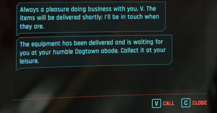 Cyberpunk 2077 Phantom Liberty - Wait for Mr. Hands to Deliver your Gear