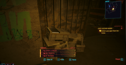 Cyberpunk 2077 Phantom Liberty - Collect Your Gear From the Locker