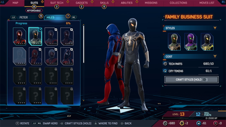 Spider-Man 2 - Suit Styles