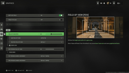 Modern Warfare 3 - Adjust FOV Sliders in Graphics Settings