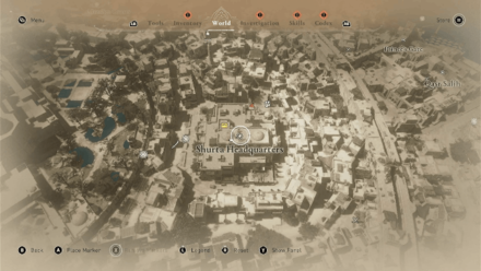 AC Mirage - Shurta Headquarters Gear Chest Location Map