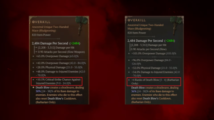 D4 - Stats Appearance in Unique Items