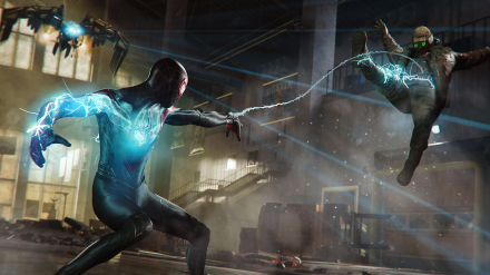 Spider-Man 2 - Miles webbing an enemy