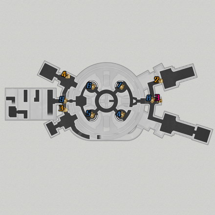 Honkai Star Rail - Herta Space Station Victory Zone F2 Map Locations